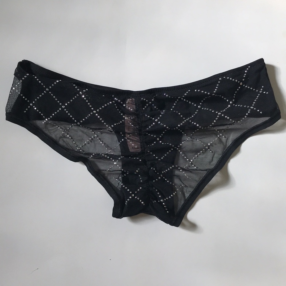 NWT Victoria’s secrets black low rise Hiphugger Sz XS